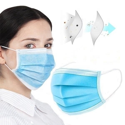 Máscaraes protetoras descartáveis não tecidas de pouco peso 3 dobras com máscara protetora médica de Earloop
