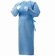 os vestidos 40gsm cirúrgicos descartáveis nivelam o paciente descartável da roupa do isolamento de 3 hospitais