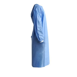 Vestido paciente descartável cirúrgico dos vestidos 35-40gsm Smms Sms do PE impermeável descartável do vestido